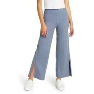 ZELLA - Live In High Waist Rib Wide Leg Pants - Grey Folkstone